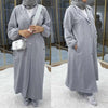Long Button Hoodie Style 2-Pcs Winter Co-Ord Set