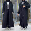 Long Button Hoodie Style 2-Pcs Winter Co-Ord Set