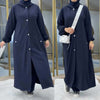 Long Button Hoodie Style 2-Pcs Winter Co-Ord Set